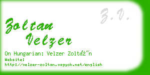 zoltan velzer business card